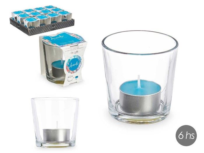 TEA-LIGHT COM COPO OCEANO  6 HORAS