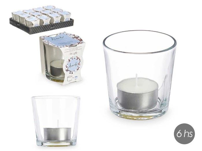 TEA-LIGHT COM COPO ALGODÃO 6 HORAS