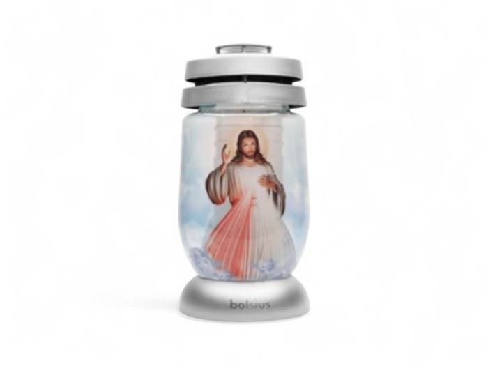 CANDEEIRO VIDRO JESUS V26781 20CM