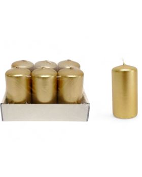 PACK 5 VELAS CILIND. OURO