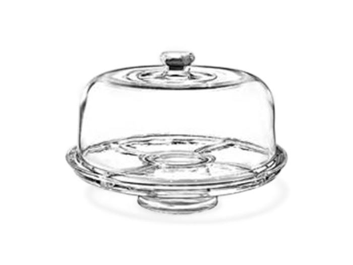 QUEIJEIRA VIDRO C/ PE ZURIQUE 31CM