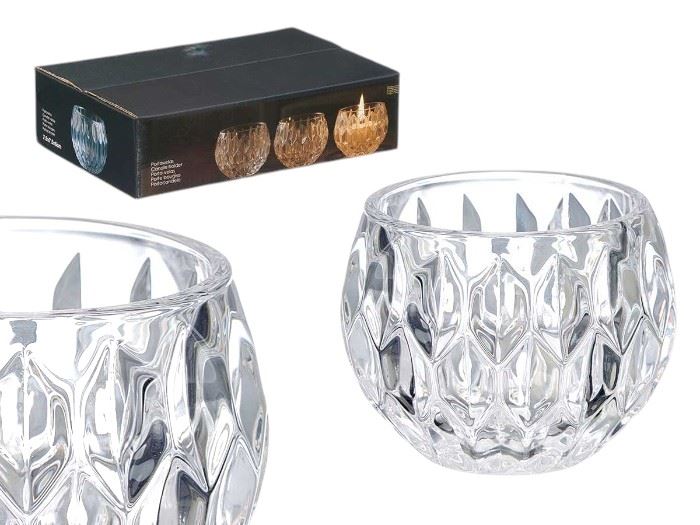 PORTAVELA VIDROL DIAMANTE PEQ 7.5X6CM