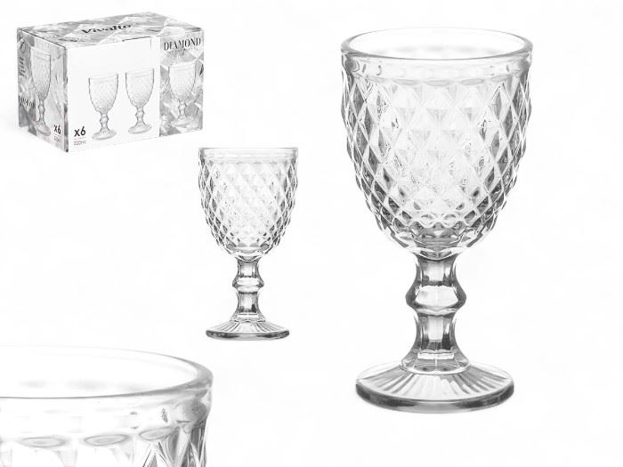 COPO  DIAMANTE TRANSPARENTE 220ML