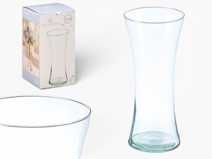 JARRA VIDRO  11,5 x 11,5 x 26 cm.