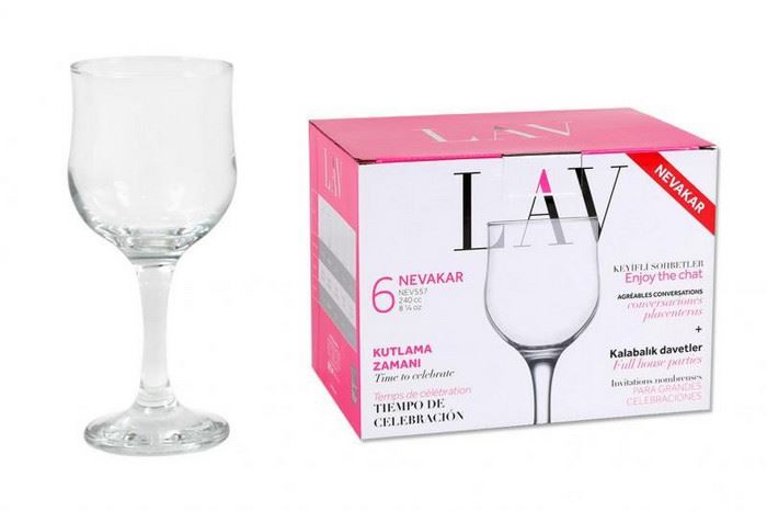 "PACK 6 COPOS VINHO TINTO 240ML "NEVAKAR´´ (NEV557FSX)