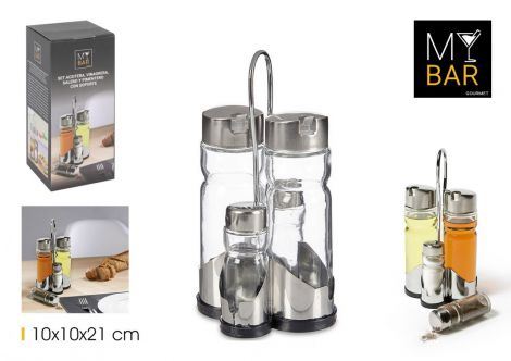 GALHETEIROCOM SALEIRO  C/ SUPORTE "ANNA"