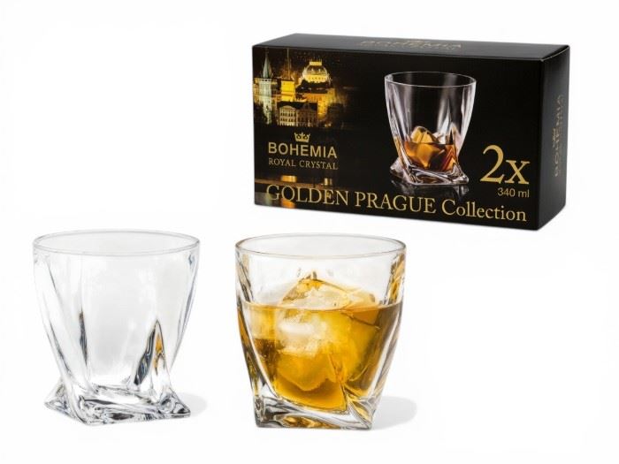 GRAND SET 2 COPOS WHISKY QUADRO  2 FOR 2 - 340ML