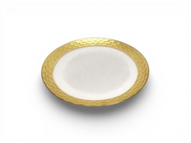 PRATO RED. COR DOURADO/TRANSP. 33X33X2CM